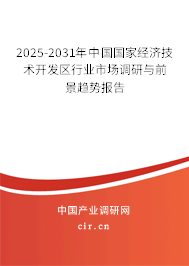 2025-2031年中國國家經濟技術開發區行業市場調研與前景趨勢報告