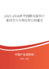 2025-2031年中國換電服務行業研究與市場前景分析報告