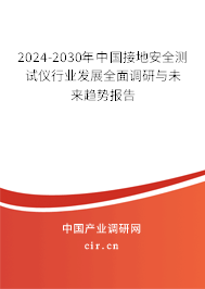 2024-2030年中國接地安全測試儀行業發展全面調研與未來趨勢報告