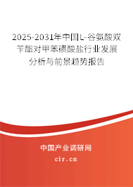 2025-2031年中國L-谷氨酸雙芐酯對甲苯磺酸鹽行業發展分析與前景趨勢報告