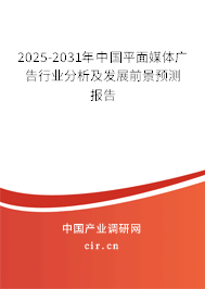 2025-2031年中國平面媒體廣告行業分析及發展前景預測報告