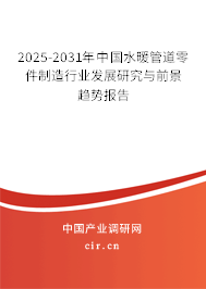 2025-2031年中國水暖管道零件制造行業發展研究與前景趨勢報告