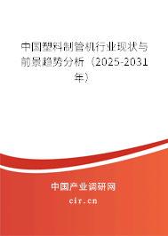中國塑料制管機行業現狀與前景趨勢分析（2025-2031年）