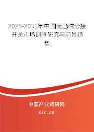 2025-2031年中國無勵磁分接開關市場調查研究與前景趨勢