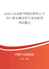 2025-2031年中國鹽酸布比卡因行業全面調研與發展趨勢預測報告