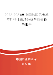 2025-2031年中國鹽酸尼卡地平片行業市場分析與前景趨勢報告