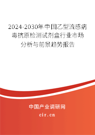 2024-2030年中國乙型流感病毒抗原檢測試劑盒行業市場分析與前景趨勢報告