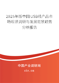 2025年版中國USB線產品市場現狀調研與發展前景趨勢分析報告