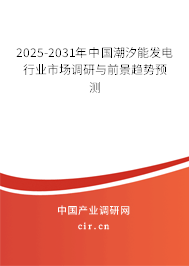 2025-2031年中國潮汐能發電行業市場調研與前景趨勢預測