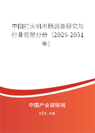 中國打火機市場調查研究與行業前景分析（2025-2031年）