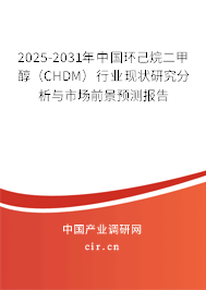 2025-2031年中國環己烷二甲醇（CHDM）行業現狀研究分析與市場前景預測報告