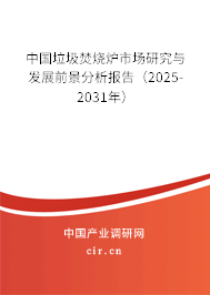 中國垃圾焚燒爐市場研究與發展前景分析報告（2025-2031年）
