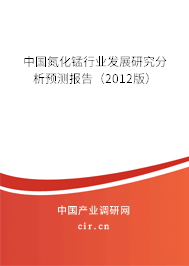 中國氮化錳行業發展研究分析預測報告（2012版）