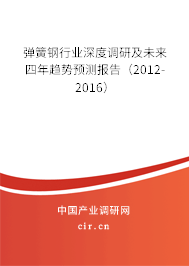 彈簧鋼行業深度調研及未來四年趨勢預測報告（2012-2016）