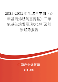 2025-2031年全球與中國（3-甲基丙烯酰氧基丙基）三甲氧基硅烷發展現狀分析及前景趨勢報告
