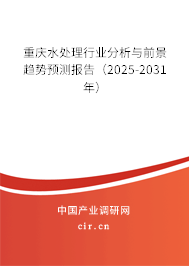 重慶水處理行業(yè)分析與前景趨勢預(yù)測報告（2025-2031年）