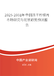 2025-2031年中國凍干檸檬片市場研究與前景趨勢預測報告