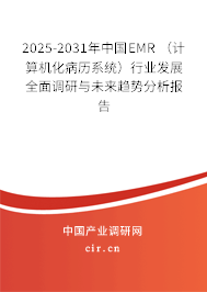 2025-2031年中國EMR （計算機化病歷系統）行業發展全面調研與未來趨勢分析報告