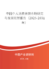 中國個人消費貸款市場研究與發展前景報告（2025-2031年）