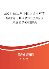 2025-2031年中國上海市寫字樓租售行業現狀研究分析及發展趨勢預測報告