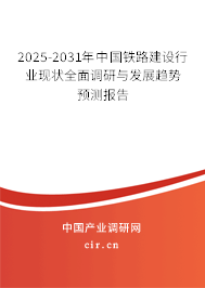 2025-2031年中國鐵路建設行業現狀全面調研與發展趨勢預測報告