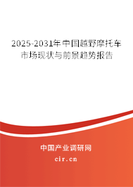2025-2031年中國越野摩托車市場現狀與前景趨勢報告