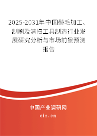 2025-2031年中國鬃毛加工、制刷及清掃工具制造行業(yè)發(fā)展研究分析與市場前景預(yù)測報告