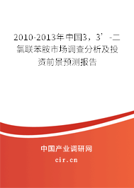 2010-2013年中國3，3’-二氯聯(lián)苯胺市場調(diào)查分析及投資前景預(yù)測報告