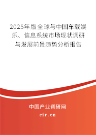 2025年版全球與中國車載娛樂、信息系統市場現狀調研與發展前景趨勢分析報告