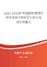 2025-2031年中國磁致伸縮位移傳感器市場研究分析與發(fā)展前景報告