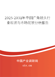 2025-2031年中國廣角鏡頭行業現狀與市場前景分析報告