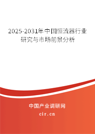 2025-2031年中國(guó)恒流器行業(yè)研究與市場(chǎng)前景分析