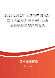 2025-2031年全球與中國N,N-二異丙醇基對甲苯胺行業(yè)發(fā)展調(diào)研及前景趨勢報告