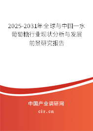 2025-2031年全球與中國一水葡萄糖行業現狀分析與發展前景研究報告