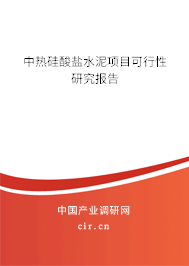 中熱硅酸鹽水泥項目可行性研究報告