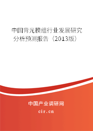 中國背光模組行業發展研究分析預測報告（2013版）