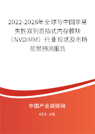 2022-2028年全球與中國非易失性雙列直插式內存模塊（NVDIMM）行業現狀及市場前景預測報告