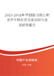 2025-2031年中國富馬酸比索洛爾市場現狀深度調研與發展趨勢報告