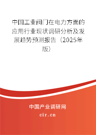 中國工業閥門在電力方面的應用行業現狀調研分析及發展趨勢預測報告（2025年版）