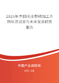 2025年中國毛染整精加工市場現狀調查與未來發展趨勢報告