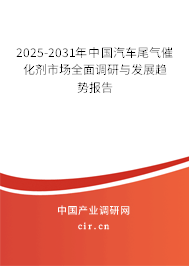 2025-2031年中國汽車尾氣催化劑市場全面調研與發展趨勢報告