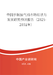 中國手搖抽氣機市場現狀與發展趨勢預測報告（2025-2031年）