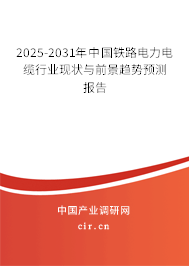 2024-2030年中國鐵路電力電纜行業(yè)現(xiàn)狀與前景趨勢預測報告