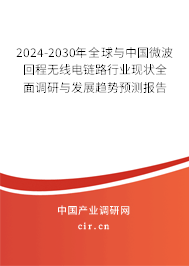 2024-2030年全球與中國微波回程無線電鏈路行業現狀全面調研與發展趨勢預測報告