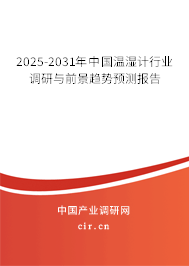 2024-2030年中國溫濕計行業(yè)調(diào)研與前景趨勢預(yù)測報告