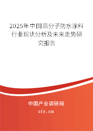 2025年中國高分子防水涂料行業(yè)現(xiàn)狀分析及未來走勢研究報告