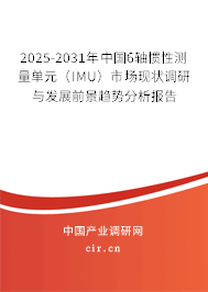 2025-2031年中國6軸慣性測量單元（IMU）市場現(xiàn)狀調(diào)研與發(fā)展前景趨勢分析報(bào)告