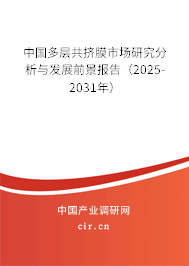 中國多層共擠膜市場研究分析與發展前景報告(2025-2031年) 中國多層共擠膜市場研究分析與發展前景報告(2025-2031年)