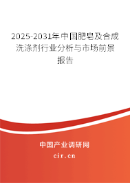 2025-2031年中國肥皂及合成洗滌劑行業分析與市場前景報告