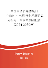 中國高清多媒體接口（HDMI）電纜行業發展研究分析與市場前景預測報告（2024-2030年）